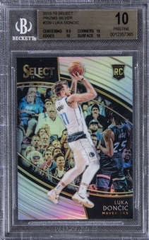 2018-19 Panini Select Silver Prizms "Courtside Edition" #229 Luka Doncic Rookie Card - BGS PRISTINE 10 